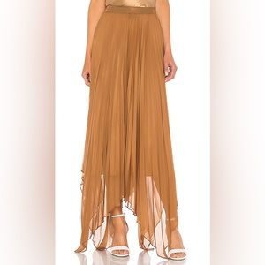 L'ACADEMIE Bronze Pleated Skirt